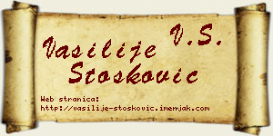Vasilije Stošković vizit kartica